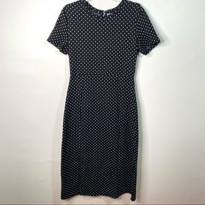 ZARA Black and White Polka Dot Knit Wool Blend Mini Dress | Zara
